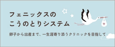 フェニックスのこうのとりシステム 卵子から出産まで、一生涯寄り添うクリニックを目指して