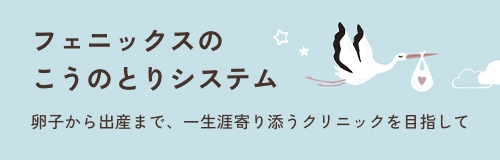 フェニックスのこうのとりシステム 生まれる前から、出産、そして一生涯寄り添うクリニックを目指して